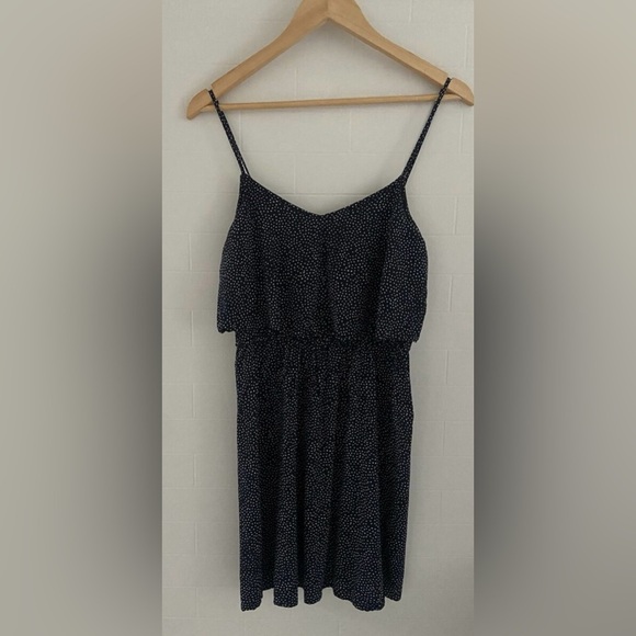 H&M Blue White polka dot Spaghetti Strap Sundress or Night Out women's size XS - Picture 3 of 10